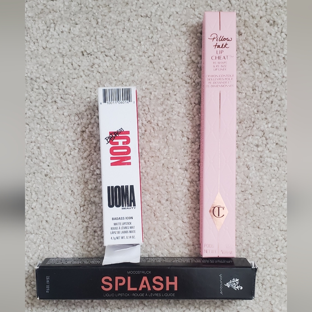 ALL NEW Lip Products-Charlotte Tilbury Liner, UOMA Matte Lipstick, Splash Lipst